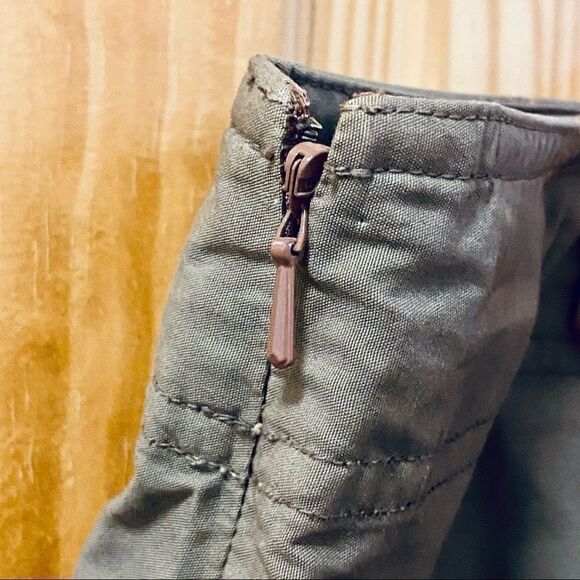 DKNY brown pleated print cotton knee length skirt - Picture 4 of 8